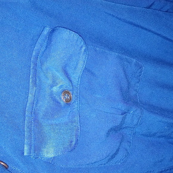 Maeve for Anthropologie Dakota Blue Long-Sleeve Button-Down Dress Size Medium - Picture 3 of 13